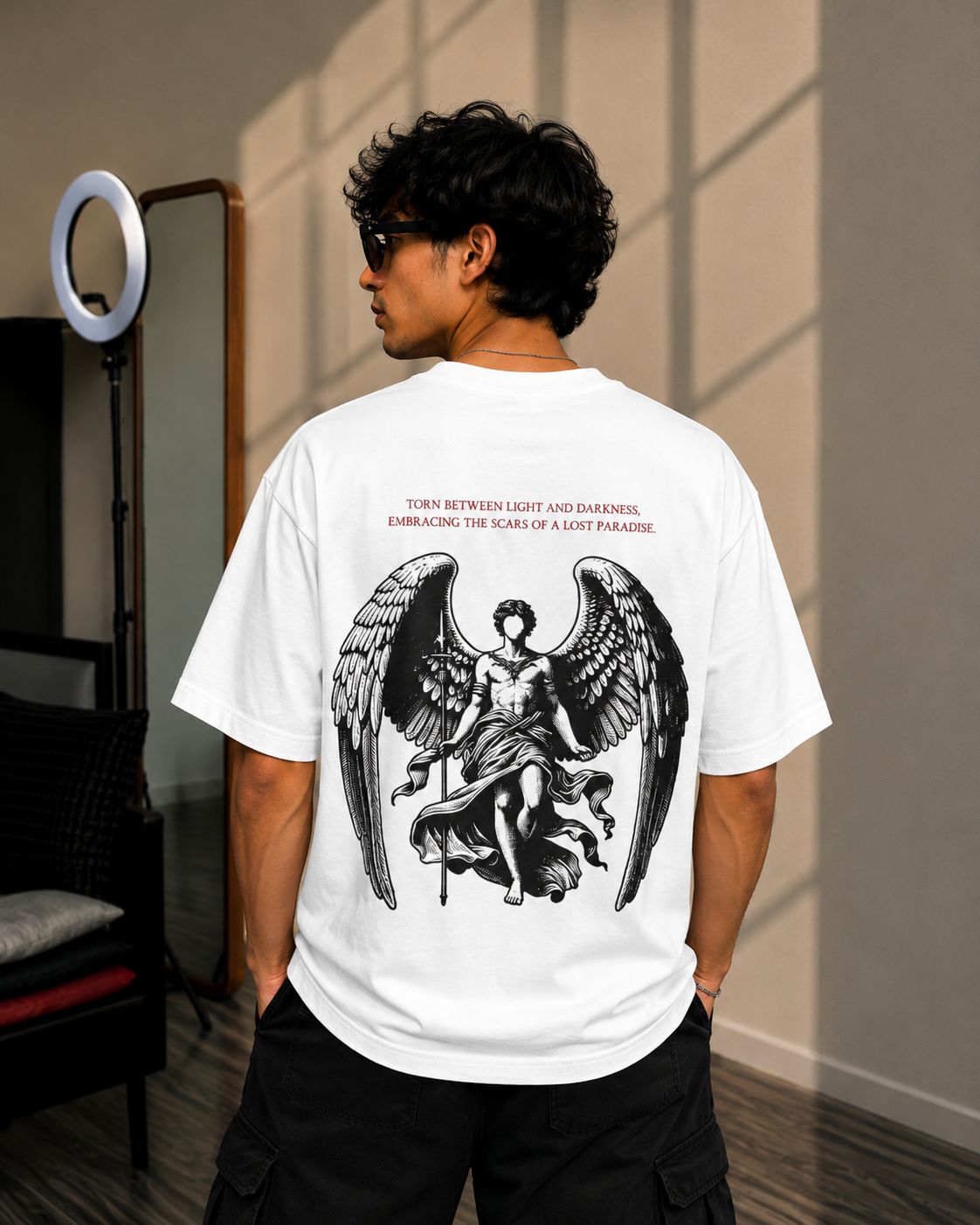 HOP Fallen Angel Oversized Tee – White Edition