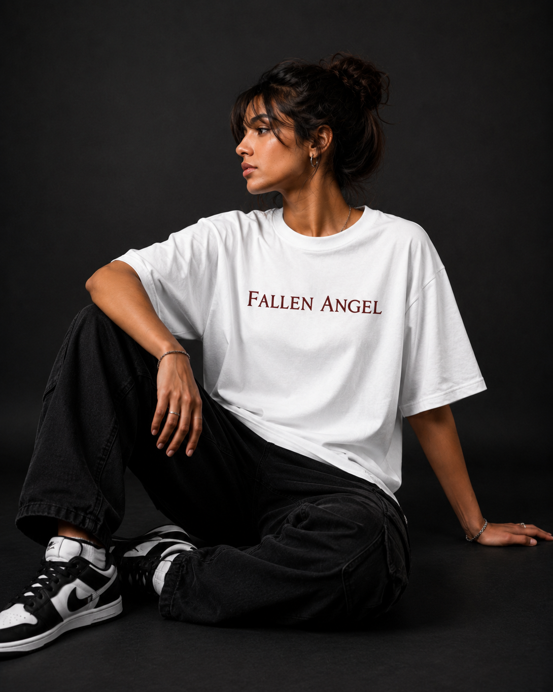 HOP Fallen Angel Oversized Tee – White Edition