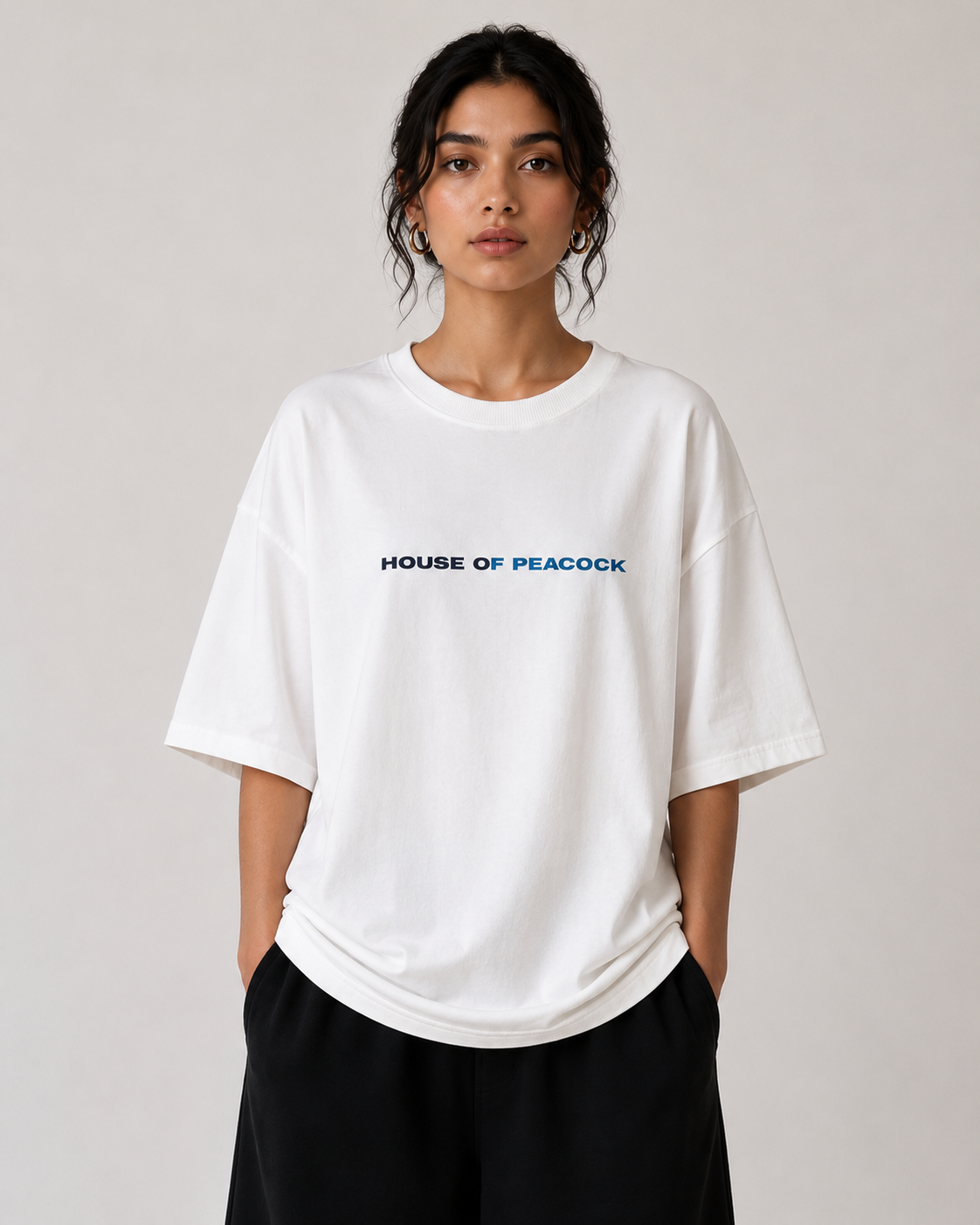 HOP Signature Oversized Tee – White Edition