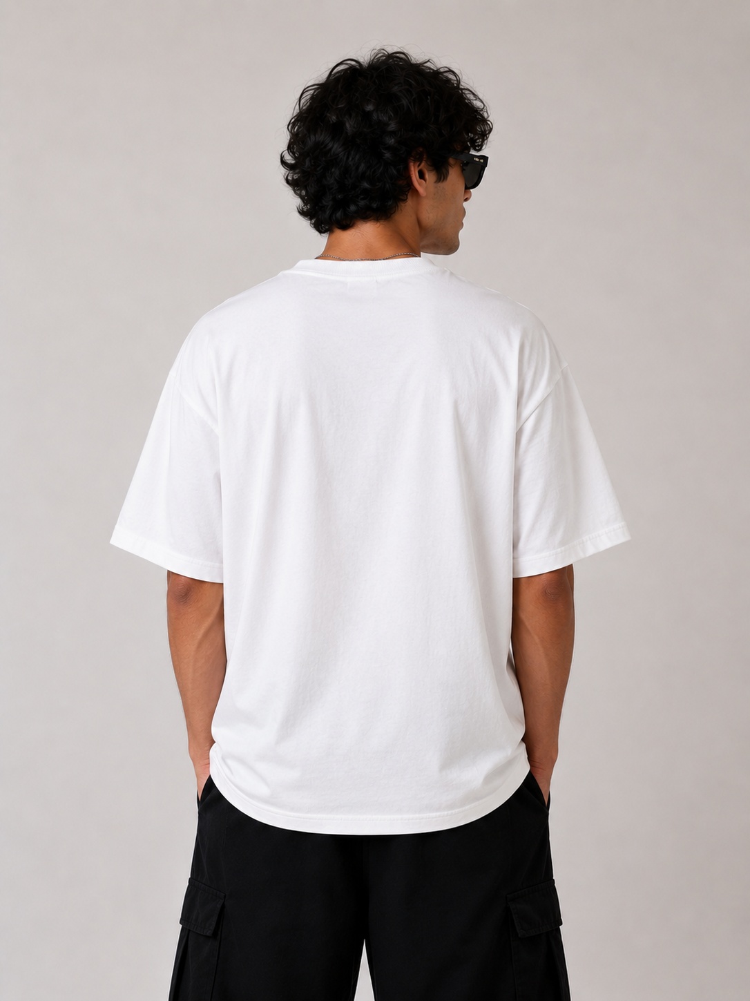 Ekadantaya Ganesha Oversized Graphic T-Shirt – White & Maroon