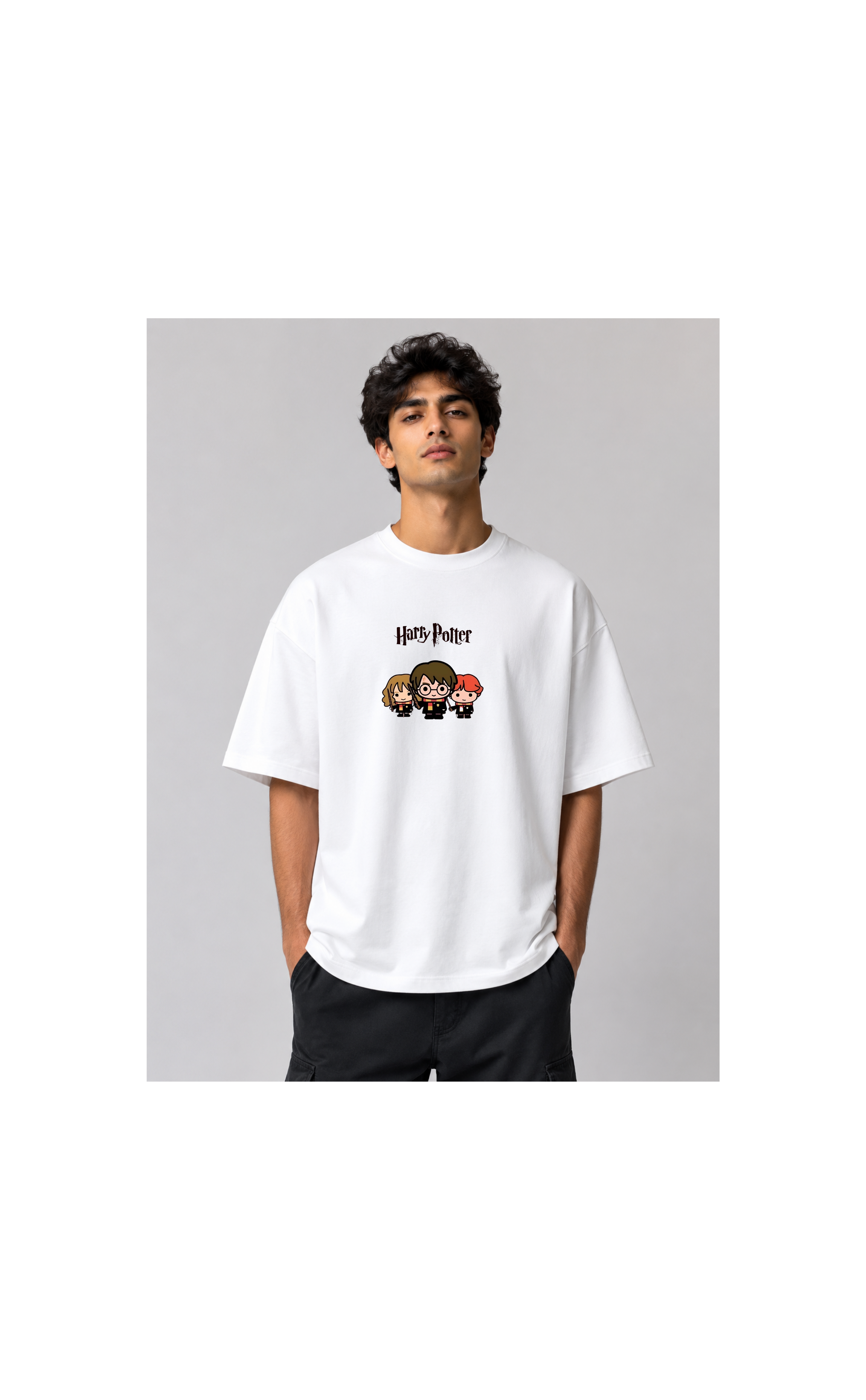 Harry Potter Chibi Squad Oversized Graphic T-Shirt