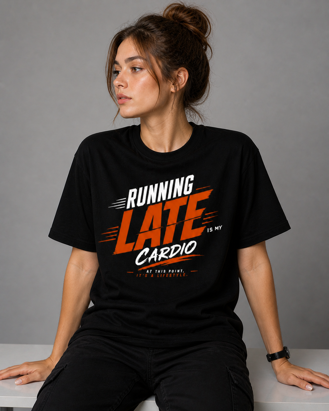 HOP oversize cardio time tees