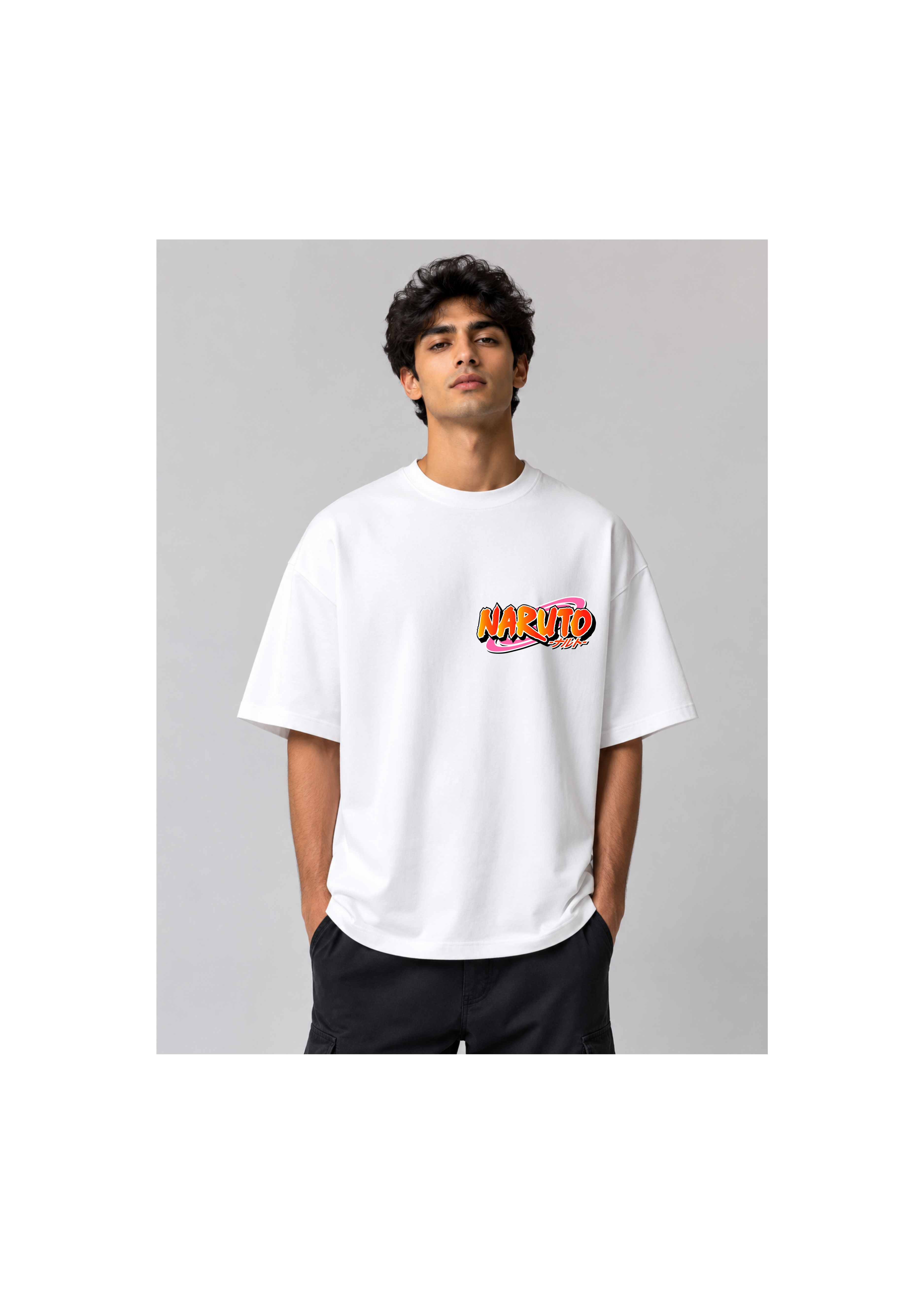 Naruto Logo Oversized Graphic T-Shirt