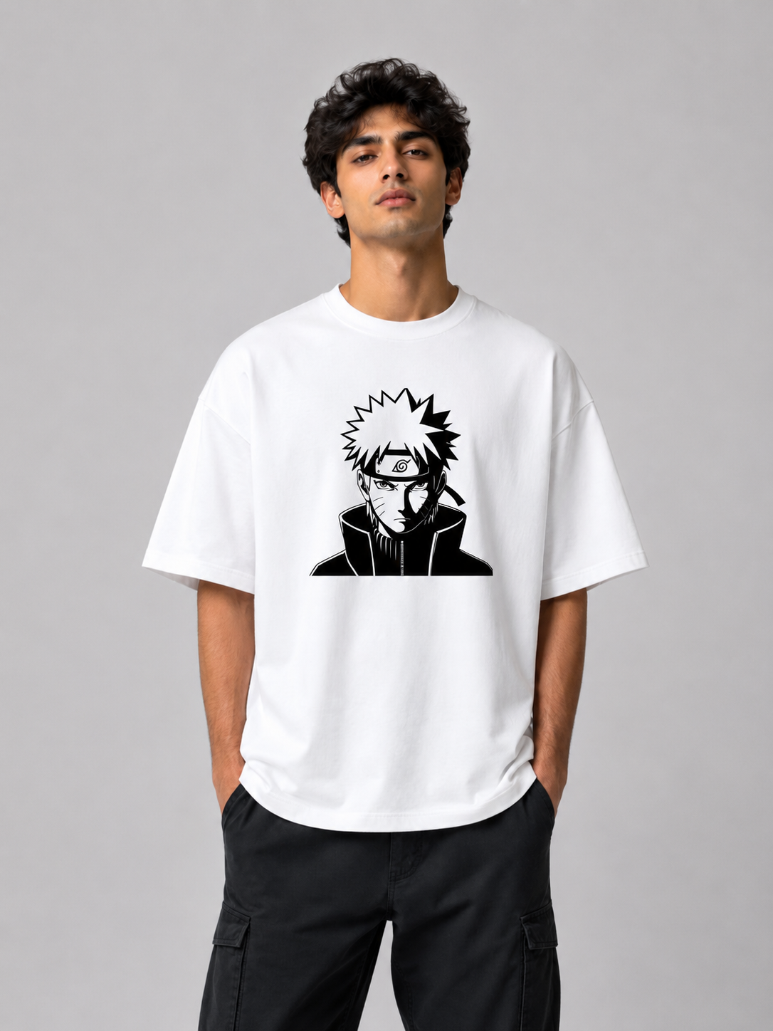 Naruto Shadow Mode Oversized T-Shirt – White