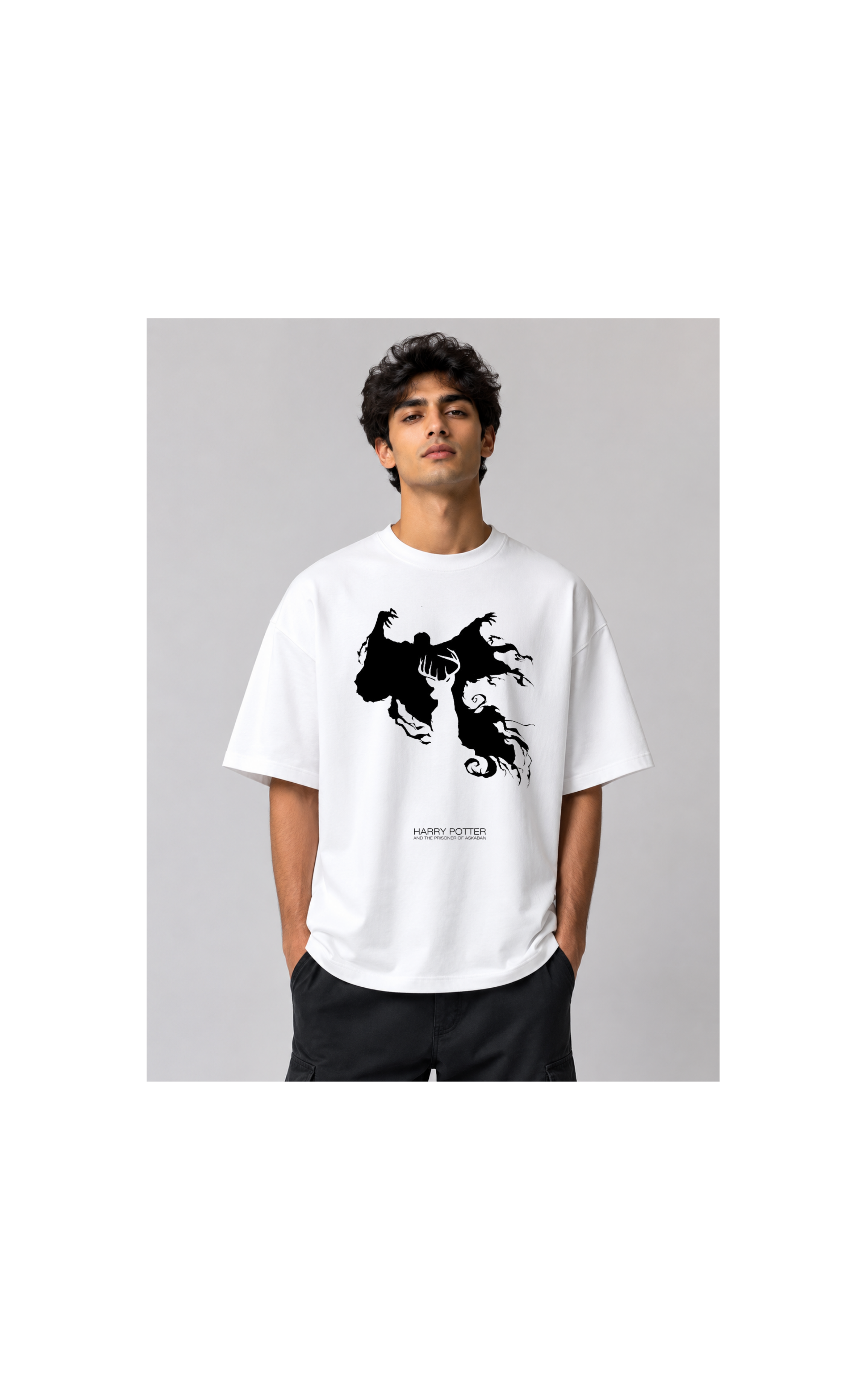 Prisoner of Azkaban Shadows Oversized Graphic T-Shirt  Product Description